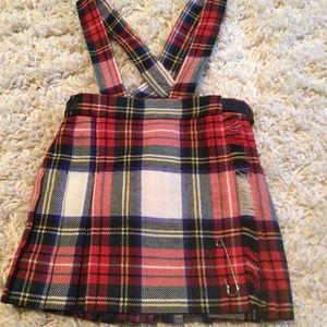 Plaid Kilt Skirt, Sz 2 yrs,  Red Plaid, Imported